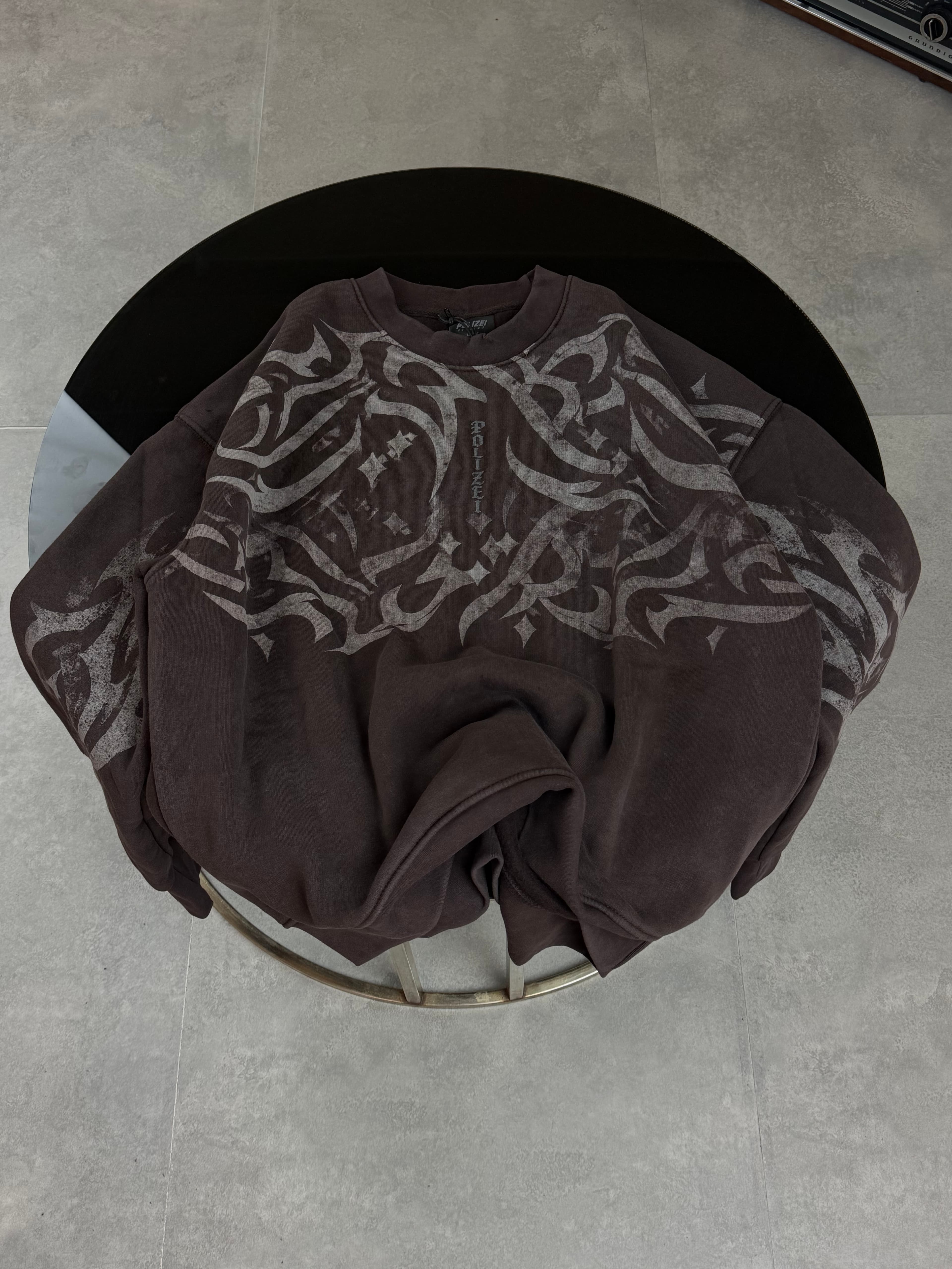 kahve shadow flame sweatshirt
