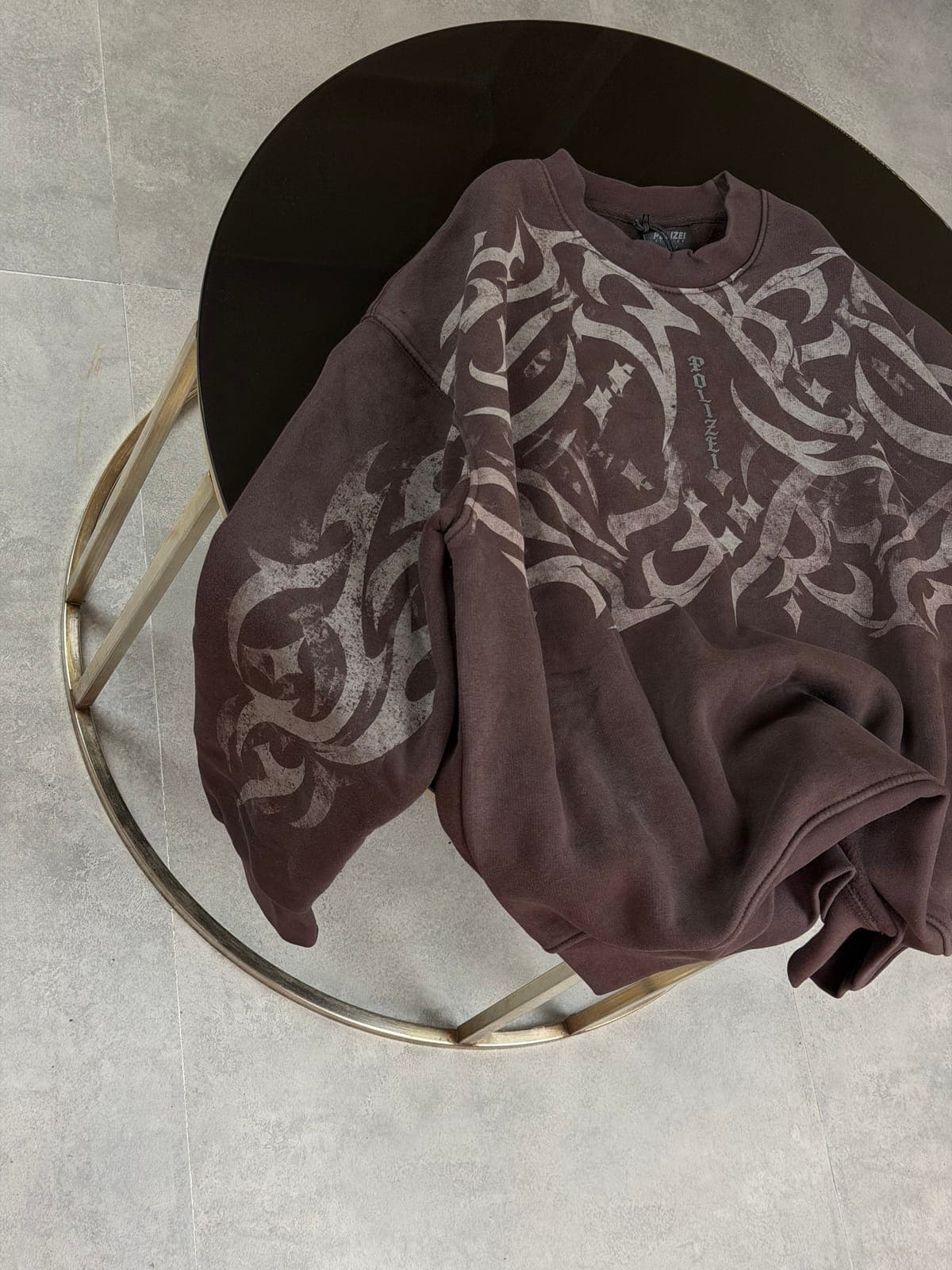 kahve shadow flame sweatshirt