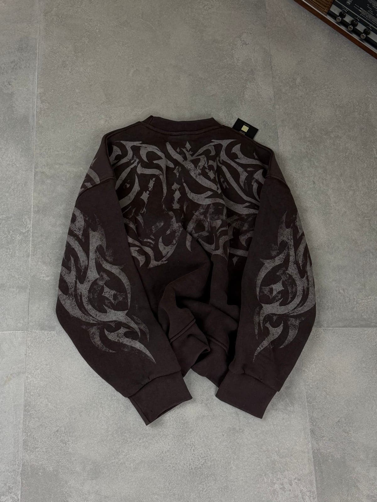 kahve shadow flame sweatshirt