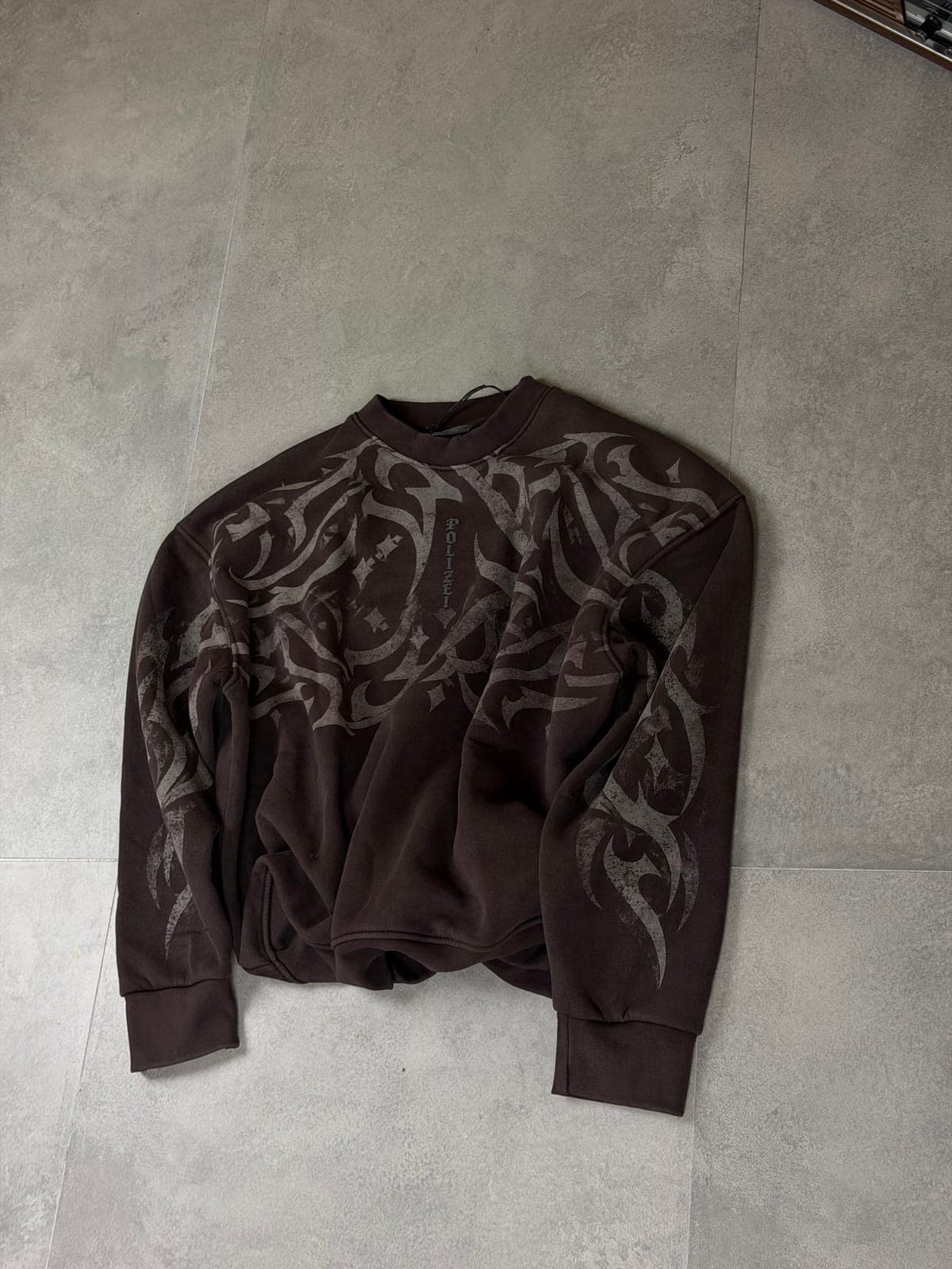 kahve shadow flame sweatshirt
