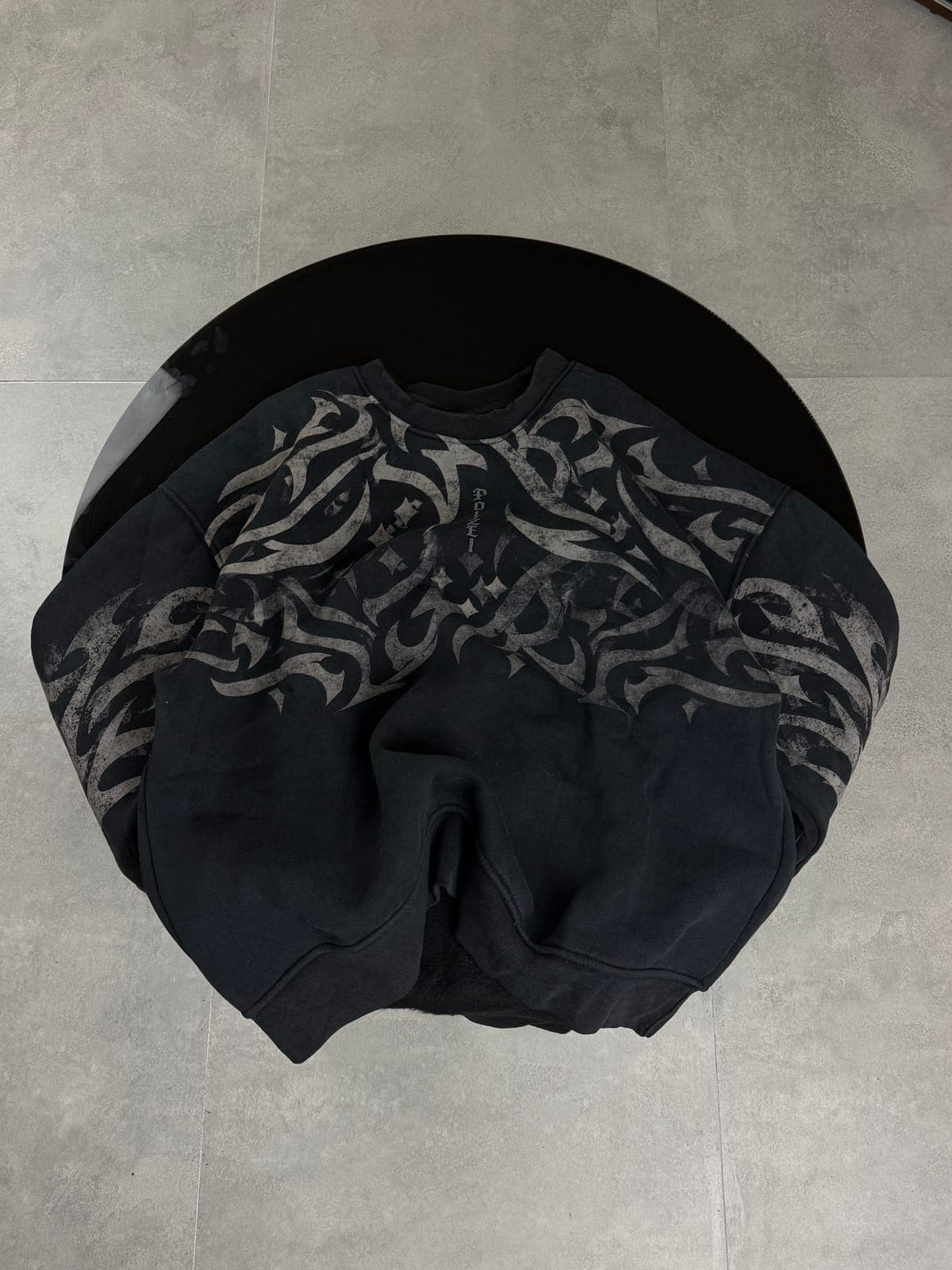siyah shadow flame sweashirt