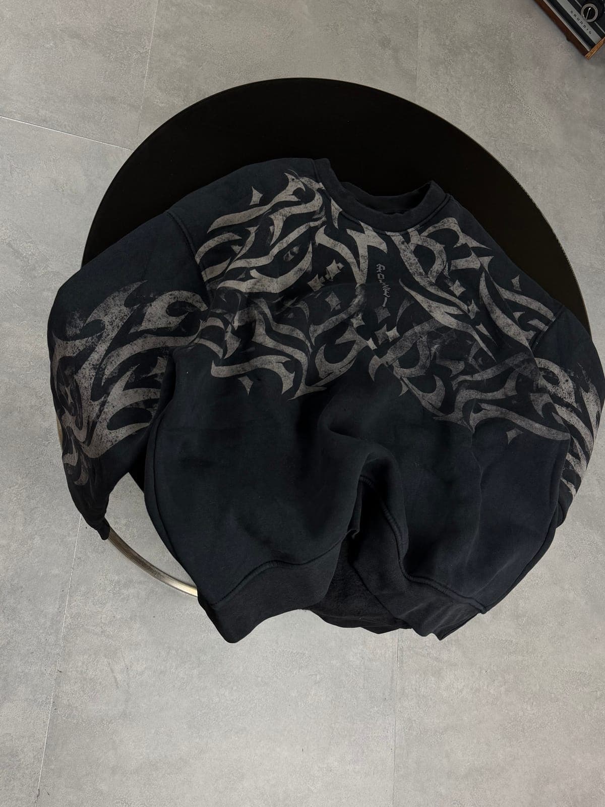 siyah shadow flame sweashirt
