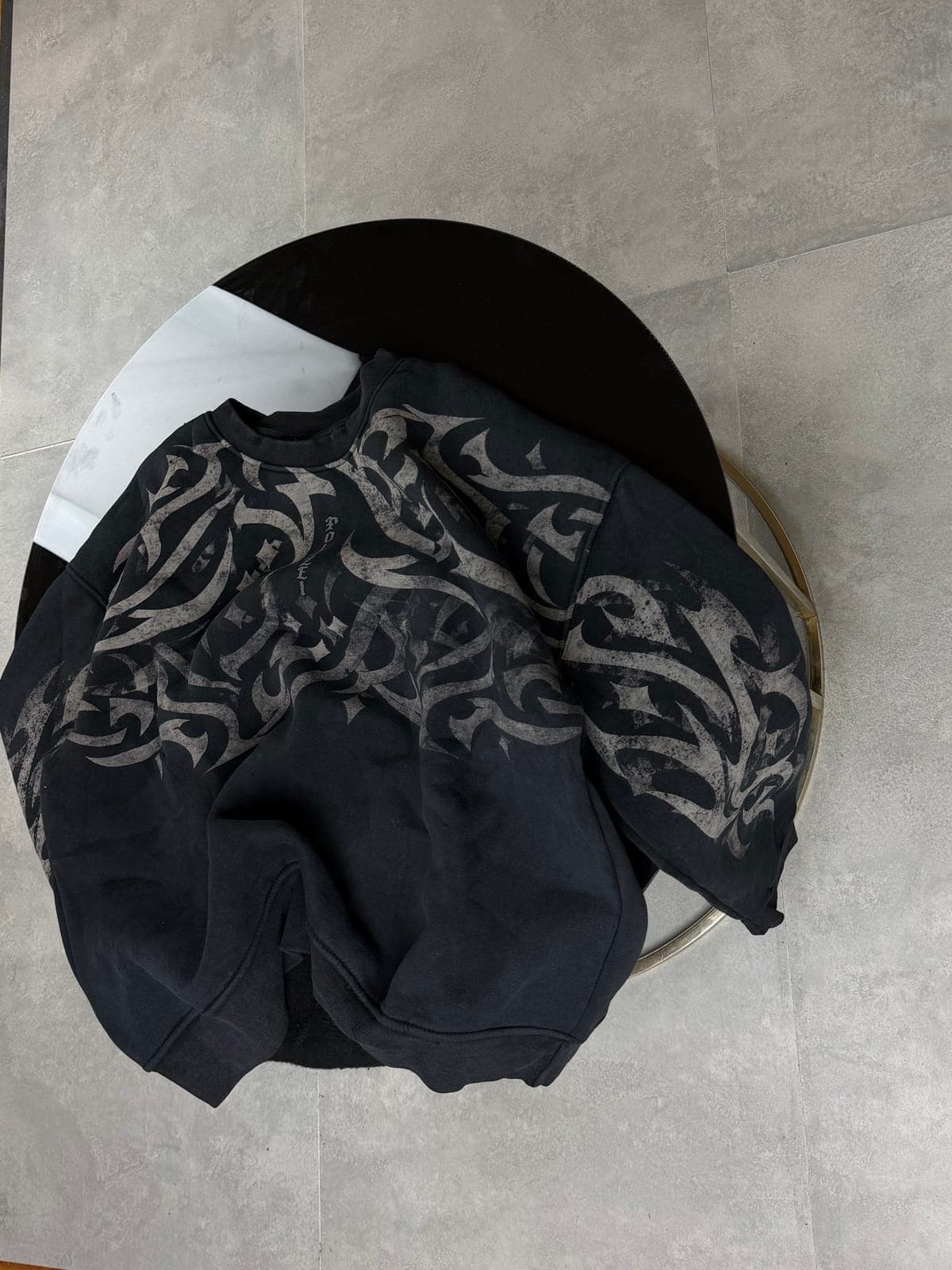 siyah shadow flame sweashirt
