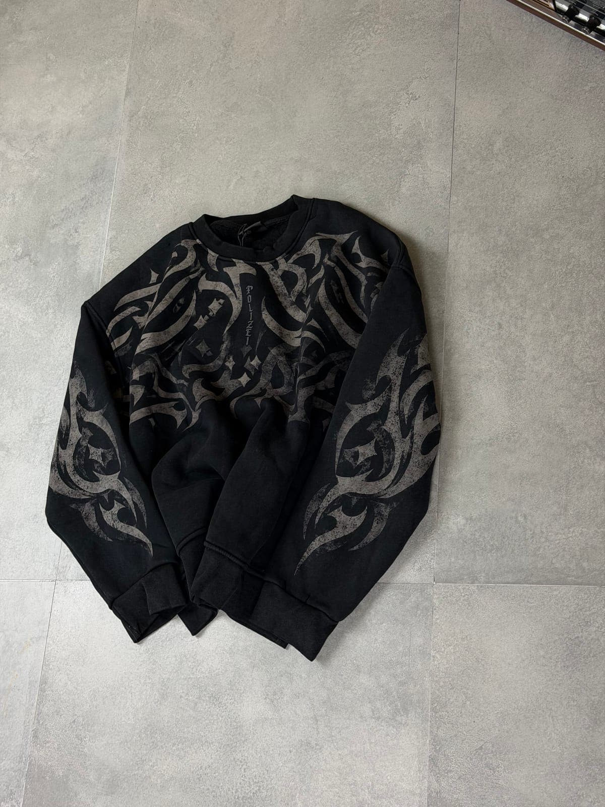 siyah shadow flame sweashirt