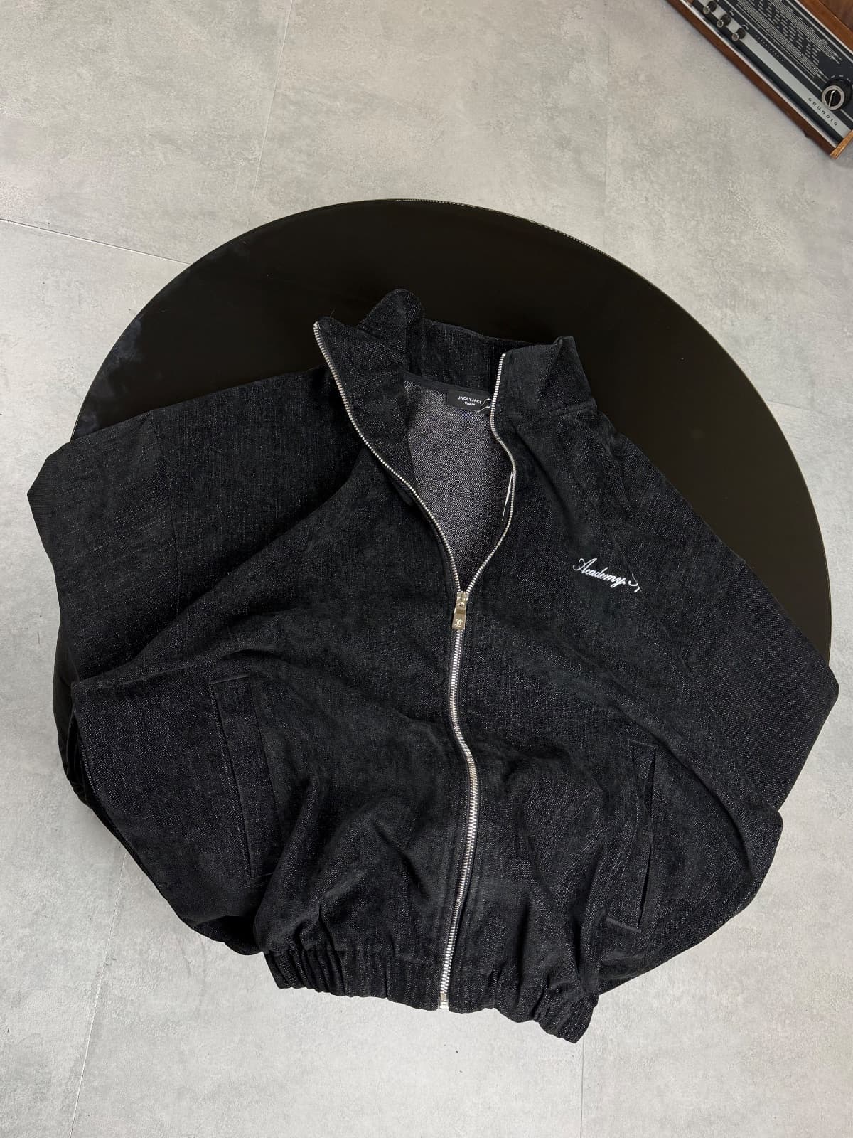 WASHED BLACK ZIP SWEAT