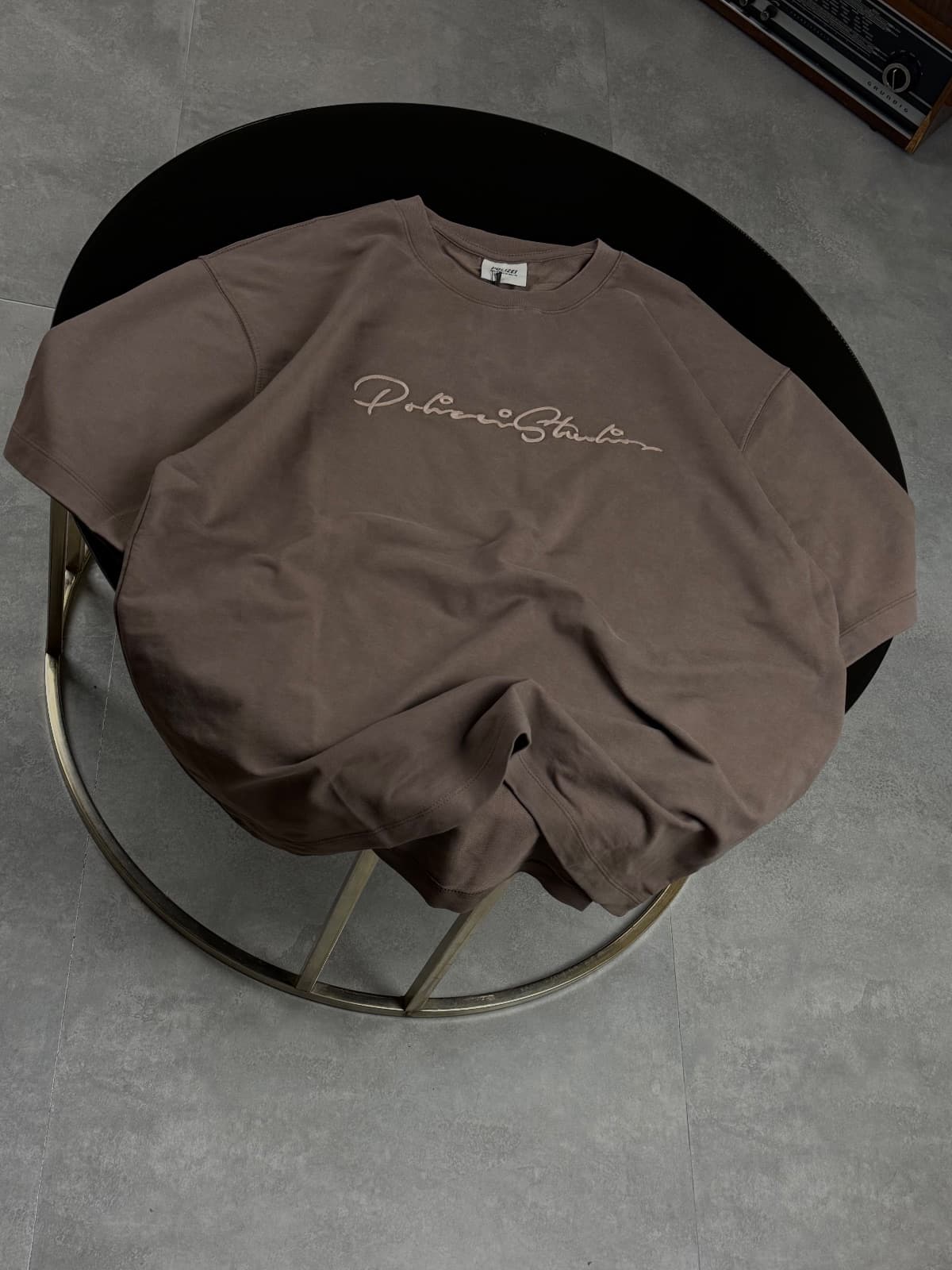 Brown Embroidered T-Shirt