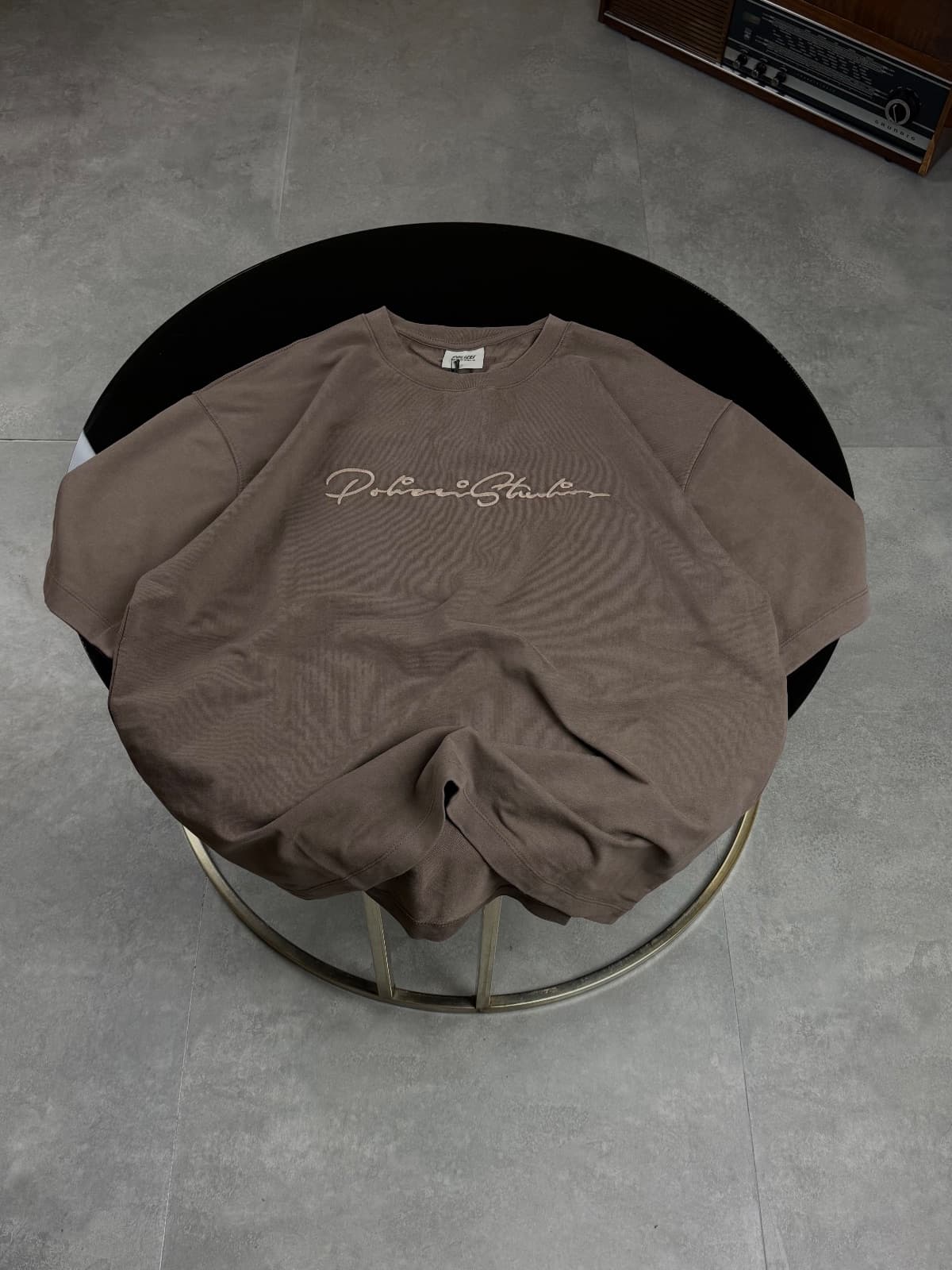 Brown Embroidered T-Shirt