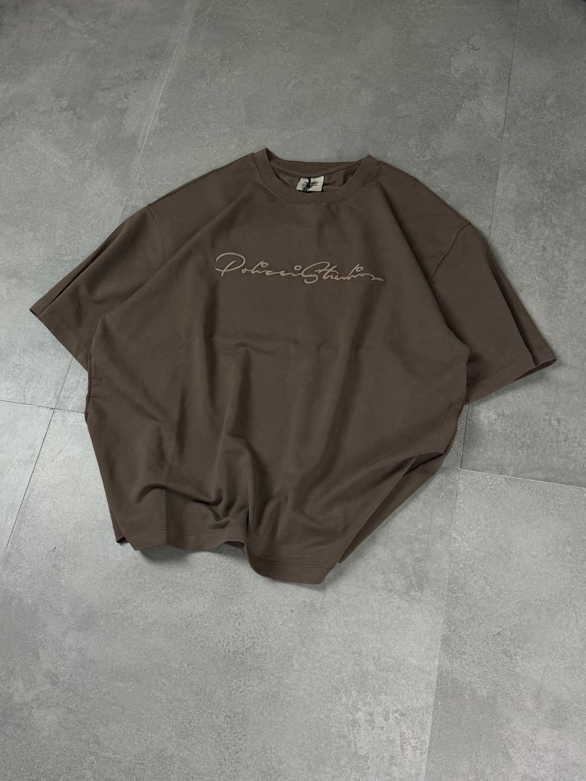 Brown Embroidered T-Shirt