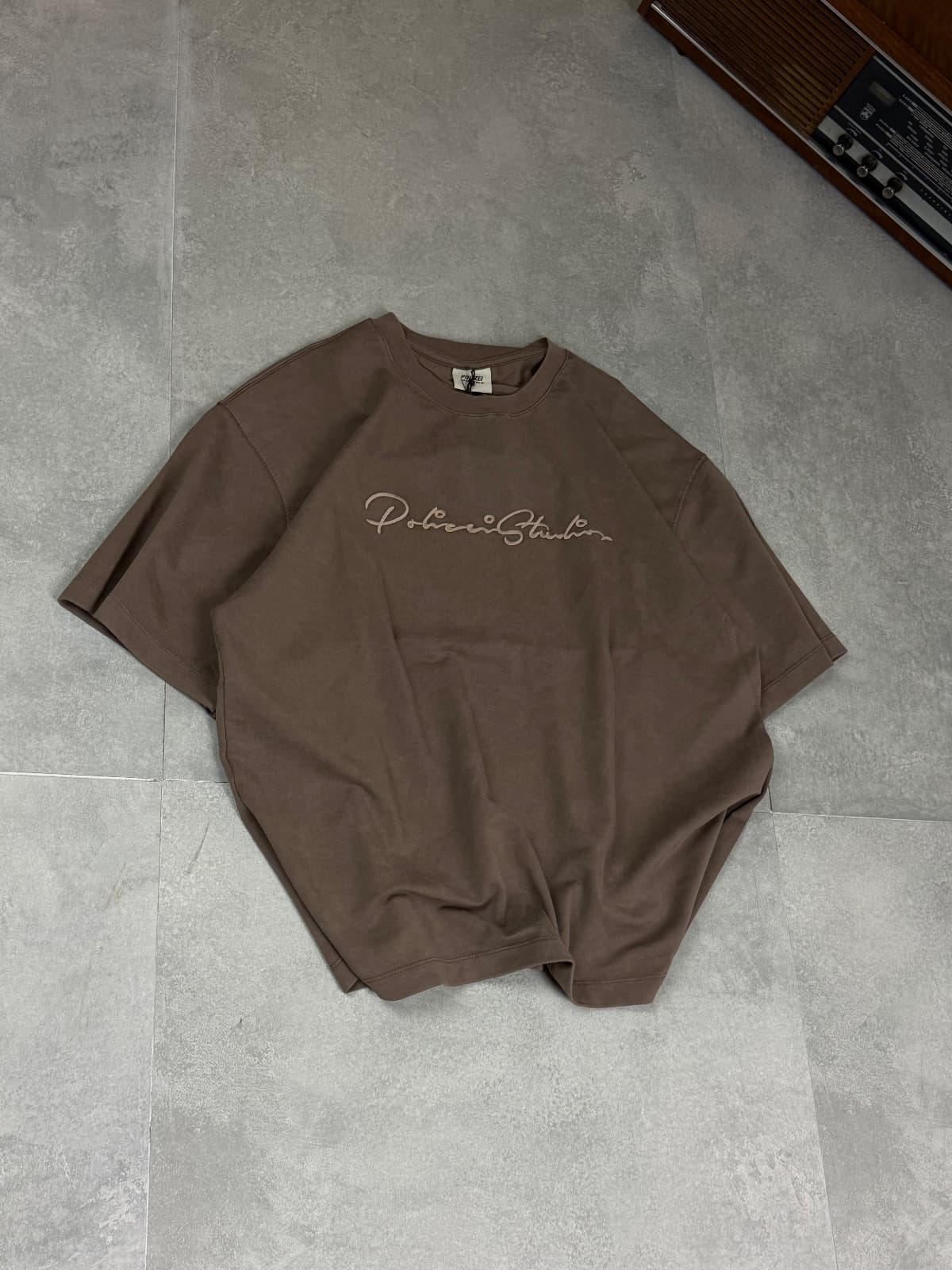 Brown Embroidered T-Shirt