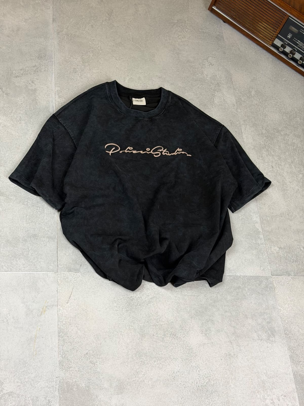 Black Embroidered T-Shirt