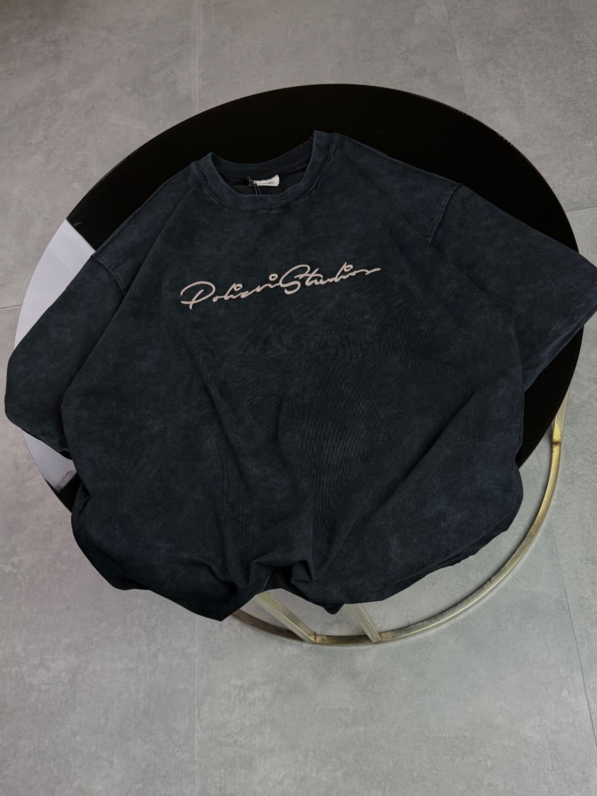 Black Embroidered T-Shirt