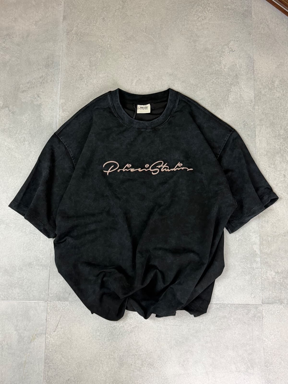 Black Embroidered T-Shirt